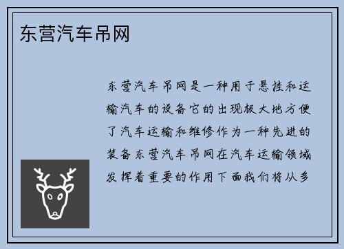 东营汽车吊网